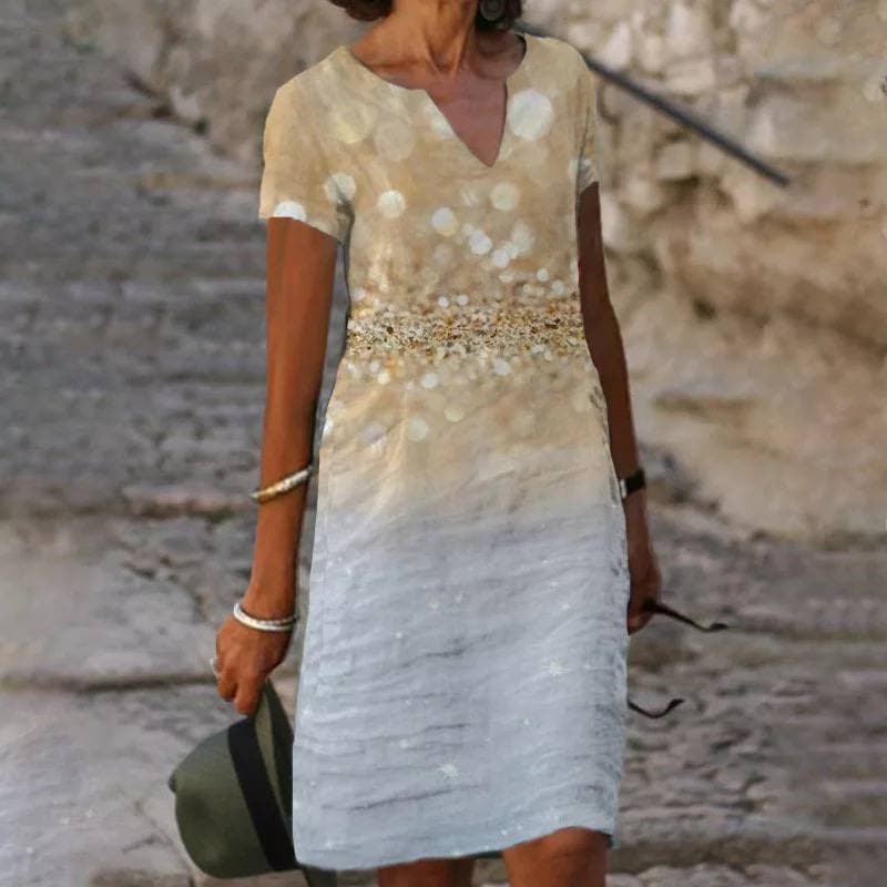 Helen | Stylish V-neck Long Sleeve Button Design Blouse