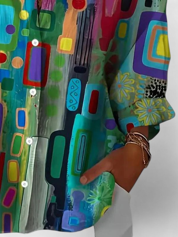 Elara | Elegant Geometric Blouse