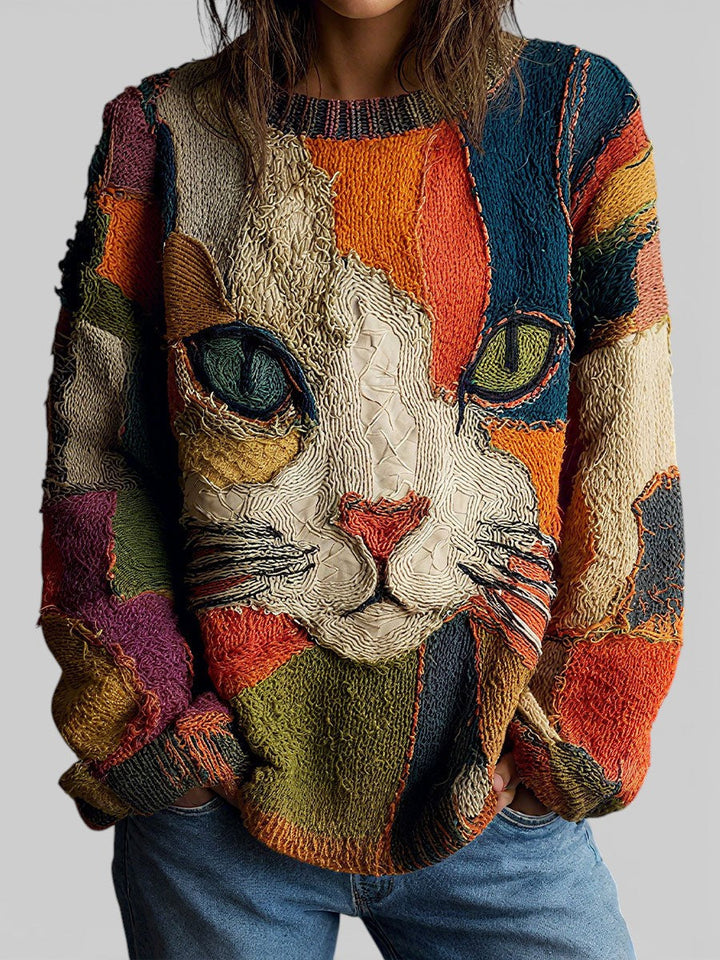 Muriel | Artistic Cat-Inspired Sweater
