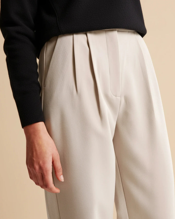Zara | High Waist Pleated Leg Trousers with Tailored Fit