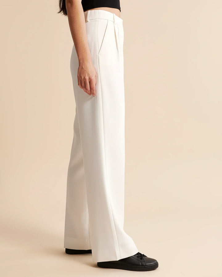 Zara | High Waist Pleated Leg Trousers with Tailored Fit