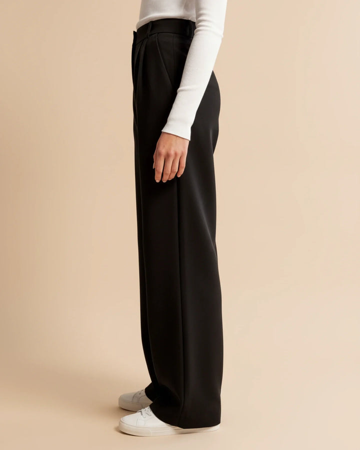 Zara | High Waist Pleated Leg Trousers with Tailored Fit